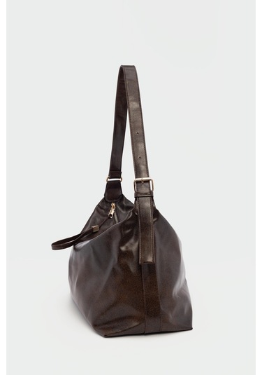 Gabrielle Salaş Omuz Çantası Kahve Kahverengi - Siyah - Bej