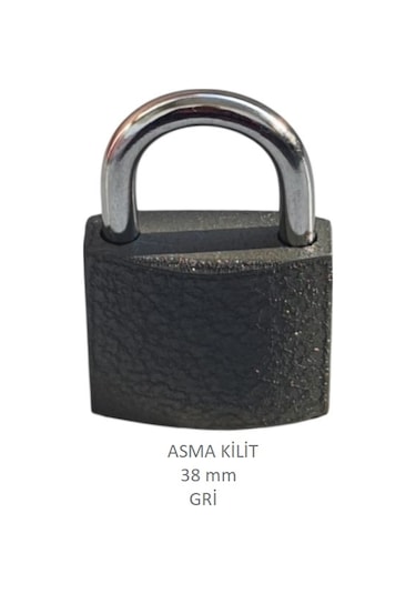 Adilon Asma Kilit, 38 Mm Gri