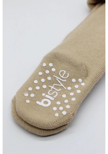 Tekli Kaymaz Mix Havlu Külotlu Çorap 50501 Bej Çok Renkli