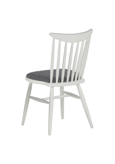 Ashbourne Ahşap Yemek Sandalyesi Beyaz - Gri