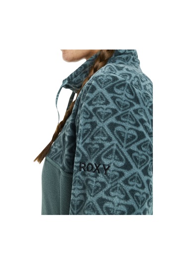Roxy Kadın Polar Sayna Half Zip Yeşil Renkli Renkli Çok Renkli