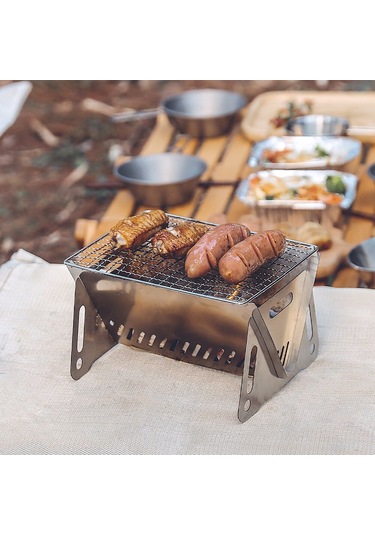 Jokmae Çelik Mangal Katlanır, Isıya Dayanıklı, Barbekü Tepsili Çok Renkli
