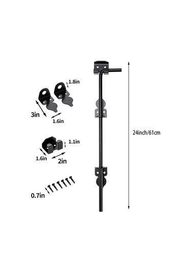 Suntek Kapı Zemin Mandalı Donanım Demir Durdurucu Pimi 24-inç