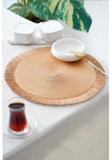 Digithome Acar 6 Lı Amerikan Servisi Supla Yuvarlak Kahverengi 38 Cm Acr-286/20 Kahverengi