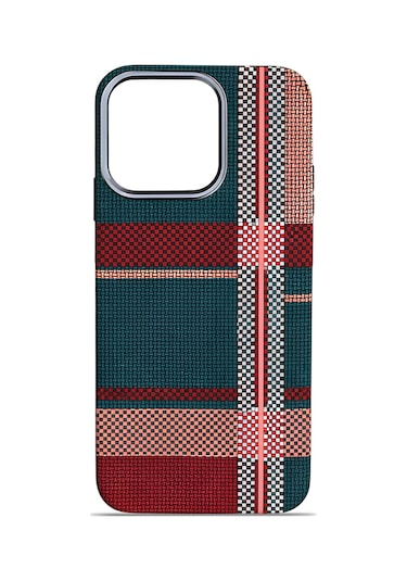 Aether Carbon Apple Uyumlu iPhone 15 Magsafe Karbon Kılıf Crimson Weave Crimson Weave