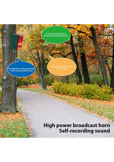 Hangfox Güneş Enerjili Hayvan Çekici - 3 Modlu Ses Ve Işık Alarmı, 20 Saniye Kayıt Fonksiyonu, Uzaktan Kumanda, 911n İngilizce Versiyonu