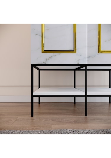Pasific Home Martin 2 Kapaklı Gardırop Elbise Dolabı, Beyaz&Beyaz Mermer