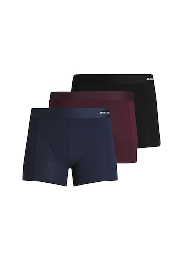 Jack & Jones 12198852 Bambu Erkek Boxer 3'lü Bordo