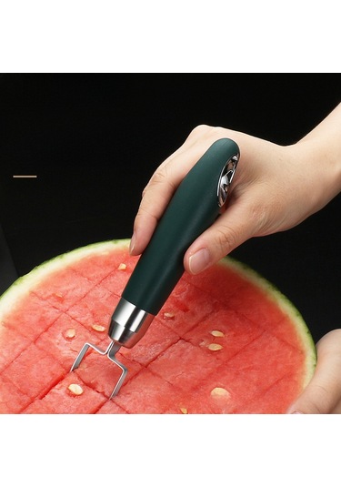 Monyee 304 Paslanmaz Çelik Küçük Kare Meyve Dilimleyici, Kreatif Karpuz Kestiği, Ev Ve Restoranlar İçin Kesme Aleti Siyah Siyah