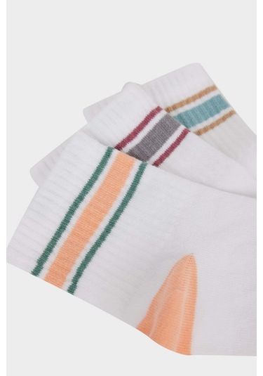 Defacto Kız Çocuk 3lü Pamuklu Soket Çorap F8937a8nswt1 Beyaz