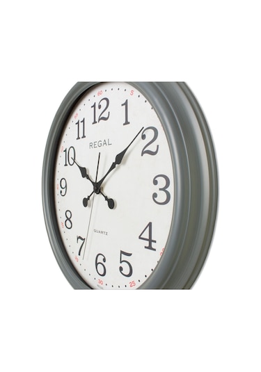 Regal 9108 D2 Gri Eskitme Büyük Boy Duvar Saati (455526303)