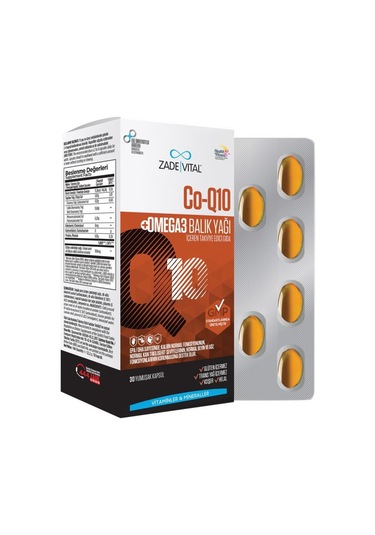 Zade Vital Co-Q10 & Omega 3 30   Kapsül