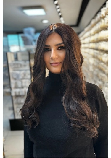 Caş Dekorasyon Kahverengi Renk Dalgalı Çıtçıtlı Peruk