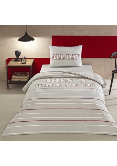 Taç Zuno Ranforce Tek Kişilik Nevresim Takımı Gri 000000001000051024 Gri