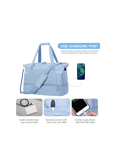 Ranyeek Kadınlar İçin Spor Çanta, Su Geçirmez Oxford Kumaşı, Kuru-ıslak Ayrımı, 36x47x22 Cm Büyük Kapasite, Fitness Seyahat Çantası Mavi/bej/siyah/gri/pembe/koyu Mavi Seçenekli MAvi Ranyeek Kadınlar İçin Spor Çanta, Su Geçirmez Oxford Kumaşı, Kuru-ıslak Ayrımı, 36x47x22 Cm Büyük Kapasite, Fitness Seyahat Çantası Mavi/bej/siyah/gri/pembe/koyu Mavi Seçenekli MAvi