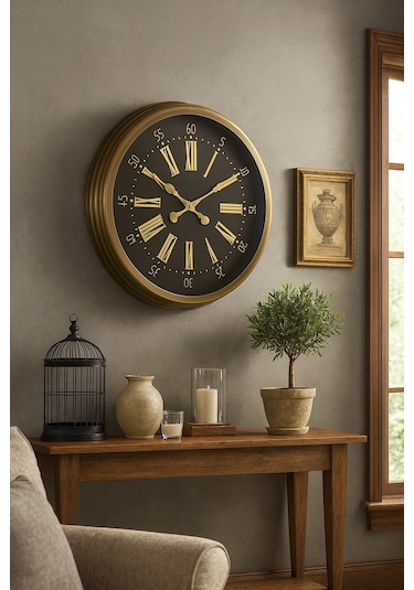 Büro Ev Ofis Hediyesi İçin 60cm Retro Motif Duvar Saati Diğer