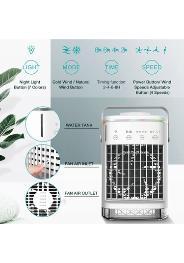 Jialan Klima Hava Soğutucu Fan Su Soğutma Fanı Klima Odası Ofis