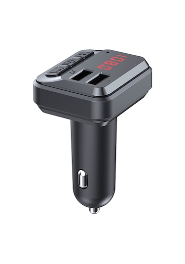 Symbee Siyah Araç Şarj Cihazı - Bluetooth Müzik Oynatıcı, Fm Transmitter, 2 Usb Port, Telefon Cevaplama, Sigara Çakmaklı 3.1a