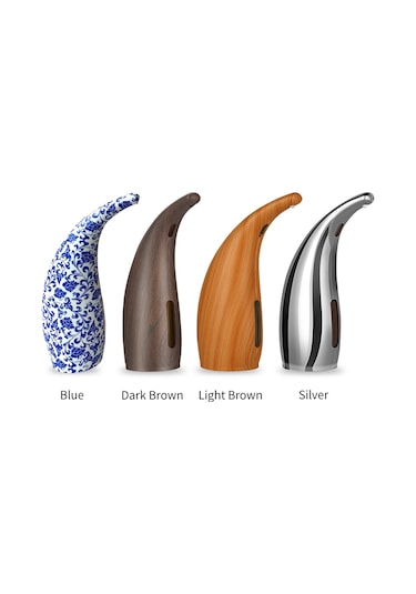 Yifomall Koyu Ağaç Desenli 300ml Ipx6 Su Geçirmez Kızılötesi Otomatik Sabun Dağıtıcı Pil Hariç Koyu Kahverengi