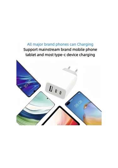 Xuweiwei Usb Ve Usb C Portlu Duvar Sarj Cihazi Şarj Başlığı 2 Adet 1m Veri Kablosu 2 Adet İphone Uyumlu 14 13 12 X Airpods Pro Uygun Altın