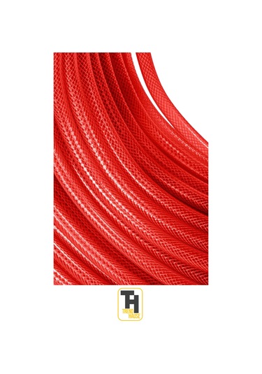 1/2 Örgülü Bahçe Hortumu Çatlamaz, Kırılmaz, Esnek 10 Metre Kırmızı