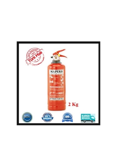 Leader Yangın Söndürücü Tüp Tüv Onaylı Tozlu 2kg Ek 201