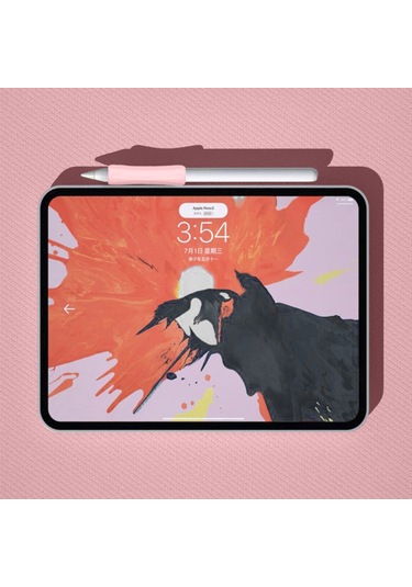 Apple Pencil 1-2 Nesil Pro Usb-c Uyumlu Soft Yumuşak Silikon Kalem Tutucu Zarif Ve Rahat Kullanım Pembe