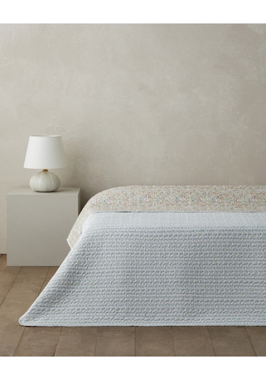 English Home Alba Bloom King Size Çok Amaçlı Örtü 220x240 Cm Mavi Mavi