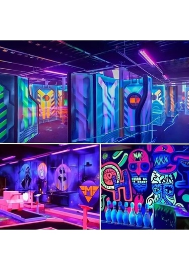 Opulentliving Taşınabilir Uv Led Işık Çubuğu - Usb Siyah Işık, Parti & Ktv İçin Floresan Dedektörü Siyah