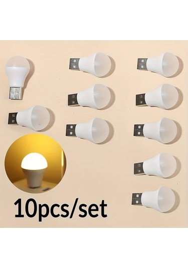 Willowhaven 10 Adet Taşınabilir Mini Usb Gece Lambası, Yatak Odası Aydınlatma, Sıcak Işık Sıcak Işık