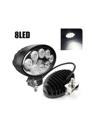 8 Power Ledli Oval 9-60 Volt 24w Ip67 Çalışma Lambası