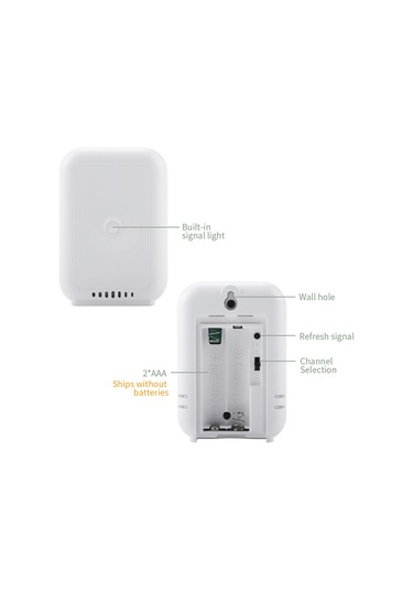 Ts-ft0402 Kablosuz İç Mekan Dış Mekan Sera Termometresi Dijital Sıcaklık Ölçer, 1 Alıcı + 2 Verici