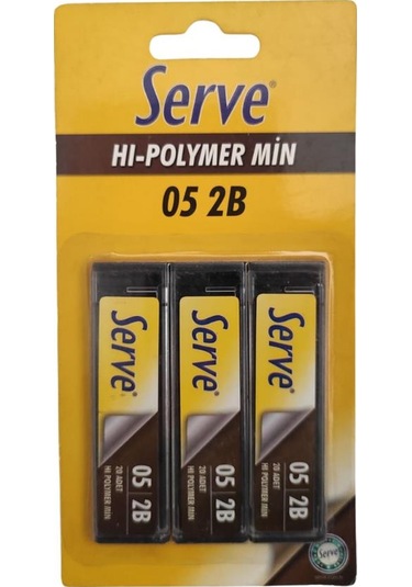 0.5 Kalem Ucu 3 Adet Serve 0.5Mm Siyah Kalem Uçları 3'lü Paket