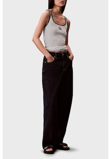 Calvin Klein Bayan T Shirt Lv047f832g Xdy Siyah Beyaz
