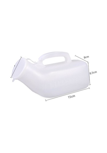 Beyaz 1200ml Taşınabilir Araba İdrar İşemek Kolu Kamp Mobil Tuvalet İdrar Şişesi Pisuar Depolama Erkekler İçin Beyaz