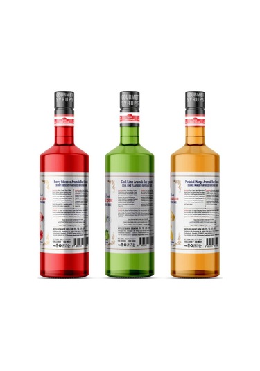 Nish Cool Lime + Berry Hibiskus + Portakal Mango Aromalı Baz İçecek 3 x 700 ML