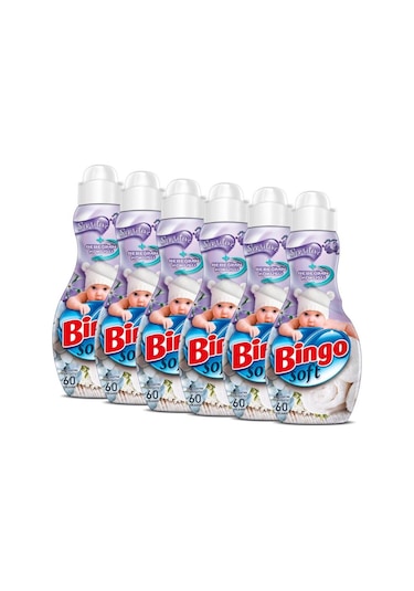 Bingo Soft Konsantre Çamaşır Yumuşatıcısı Sensitive 6 x 1440 ML