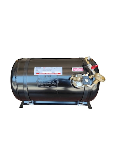 Karavan Lpg Tankı Yatay 40 Litre Kollektörlü Siyah