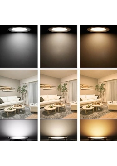 Maxled 12w Siyah Kasa Yuvarlak Sıva Altı Led Panel 6500k Beyaz