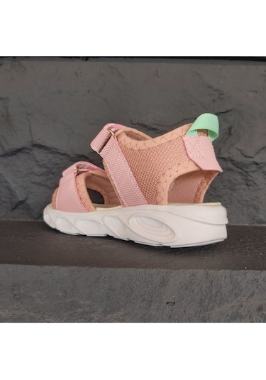 Kids 0102 Işıklı Kız Çocuk Spor Sandalet Pembe
