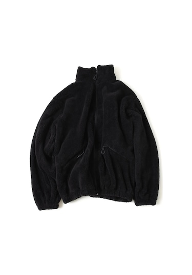 No Plan Erkek Oversize Fermuarlı Pelüş Sweat Ceket-siyah Siyah