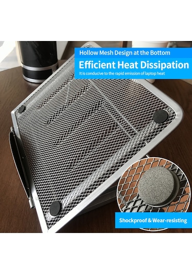 Monyee 6 Kademeli Katlanabilir Taşınabilir Dizüstü Ve Tablet Desteği - Hafif, Şok Emici Ve Isı Dağıtıcı