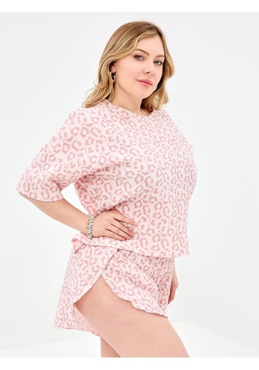 P.u.n.a. Müslin Şort Ve Tişörtlü Pijama 373429491 Pembe