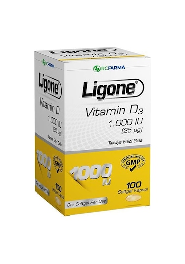 Ligone Vitamin D3 1.000 Iu 100 Softgel X2 Adet