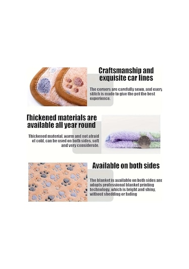 Honeybeeshop 6 Parça Ultra Yumuşak Flanel Pet Battaniyesi Mixed Color 29.92x40.94 Inch Tüm Boyutlarda Kedi Ve Köpekler İçin