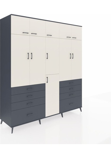 Kronos Dolap 8 Raflı 8 Çekmeceli 3 Askılı 220x59x243 Antrasit-aytaşı/antrasit Aytası/antrasıt Kronos Dolap 8 Raflı 8 Çekmeceli 3 Askılı 220x59x243 Antrasit-aytaşı/antrasit Aytası/antrasıt