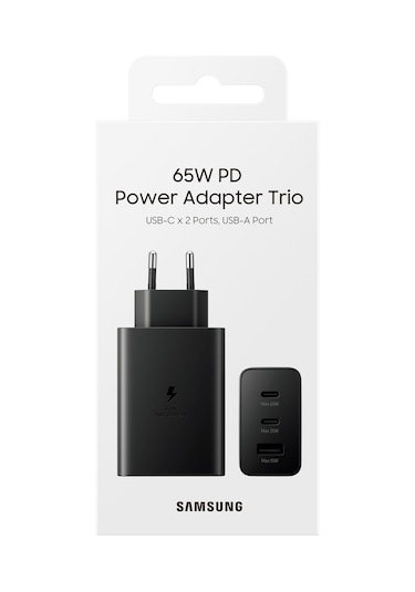 Samsung Uyumlu Type C & Type A Hızlı Şarj Aleti Üçlü (65W - 25W - 15W)