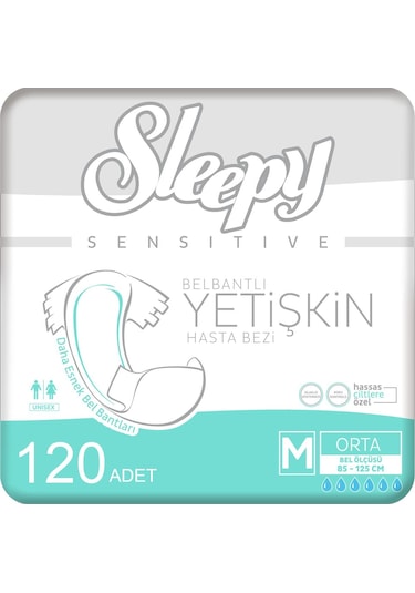 4'lü Sleepy Medium Yetişkin Hasta Bezi 30x4 Adet (120 Adet)
