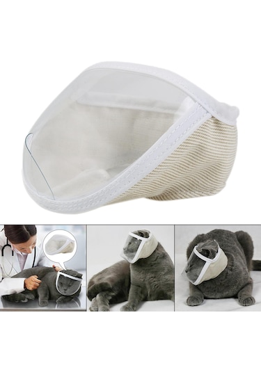 Homyl Şeffaf Kedi Yüz Maskesi Namlu Anti Isırık Küçük