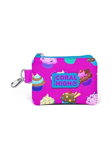 Coral High Kids Lavanta Pembe Cupcake Desenli Bozuk Para Çantası 21700